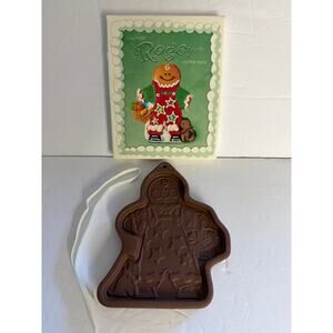 Longaberger Basket Pottery Roger 2000 Gingerbread Cookie Mold Ornament Christmas